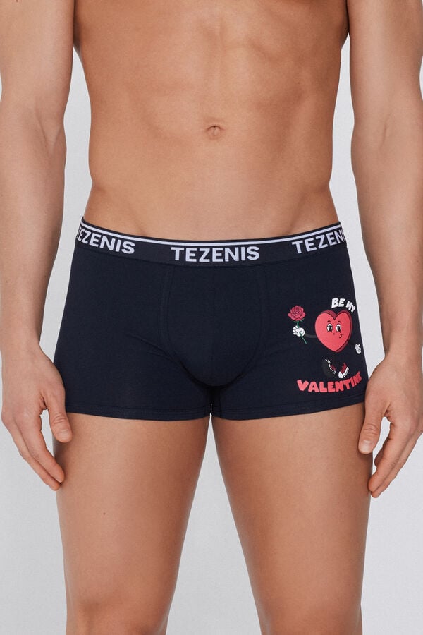 Tezenis Bóxer de Algodón Estampado con Bordes en Contraste con Logo