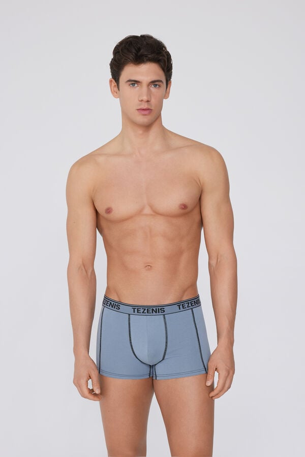 Tezenis Bóxer De Algodón Orgánico Con Costuras En Contraste Con Logo