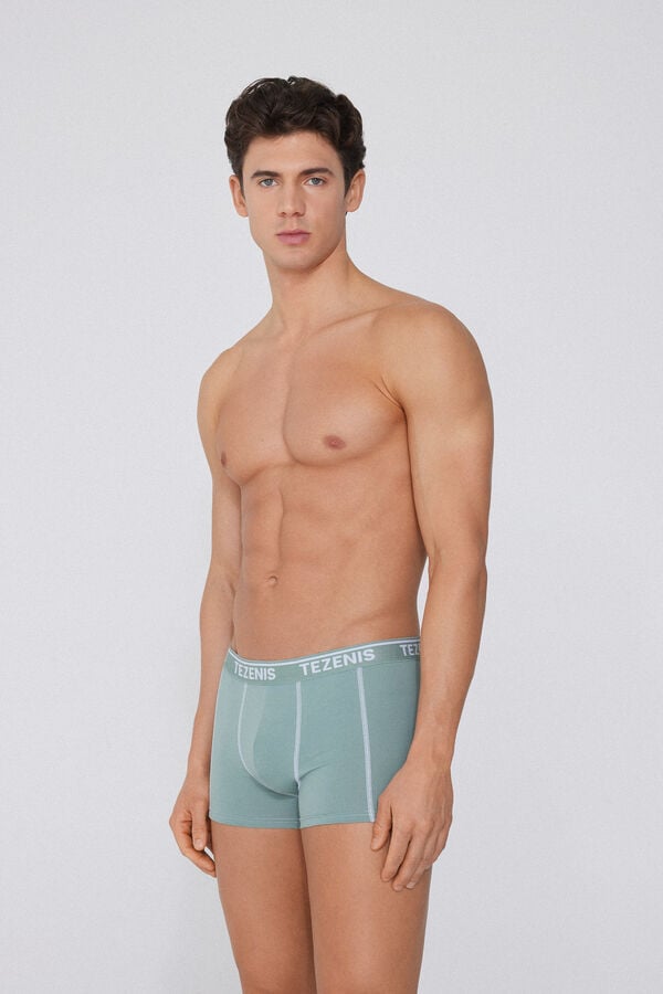 Tezenis Bóxer De Algodón Orgánico Con Costuras En Contraste Con Logo