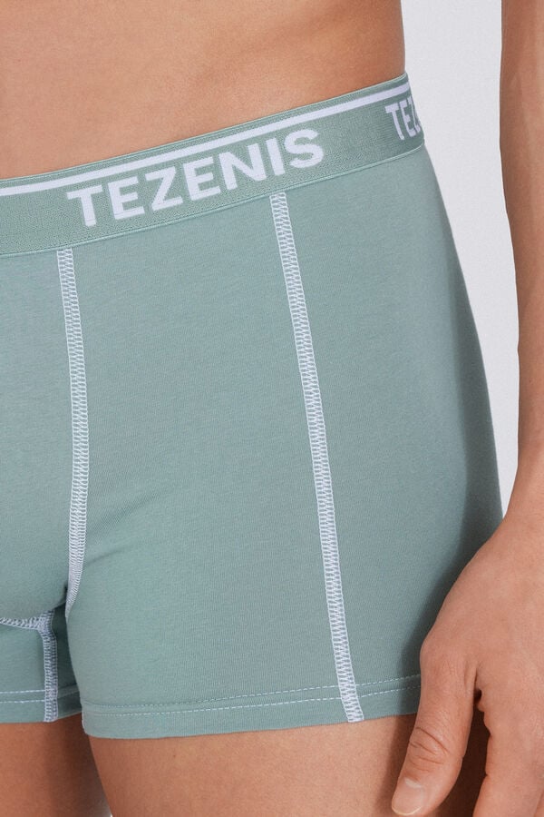 Tezenis Bóxer De Algodón Orgánico Con Costuras En Contraste Con Logo