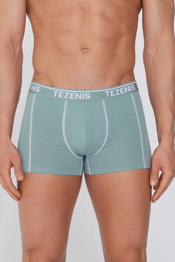 Tezenis Bóxer de Algodón Orgánico con Costuras en Contraste con Logo
