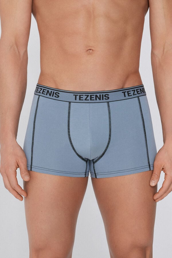Tezenis Bóxer de Algodón Orgánico con Costuras en Contraste con Logo