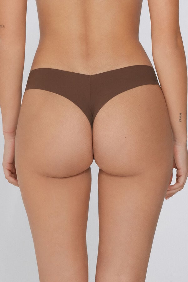 Tezenis Braga Brasileña Pernera Alta De Microfibra Sin Costuras