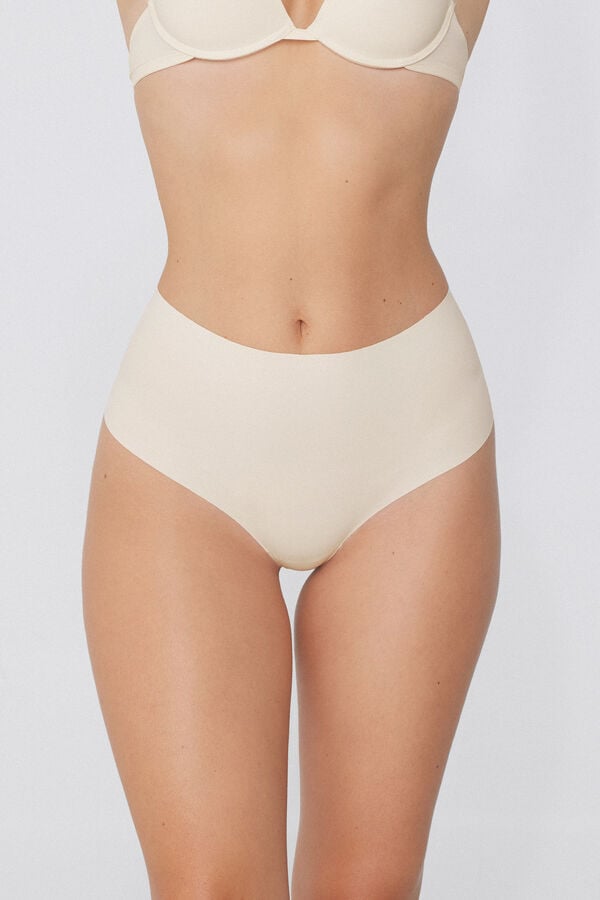 Tezenis Braguita Brasileña Cintura Alta Microfibra Reciclada Sin Costuras