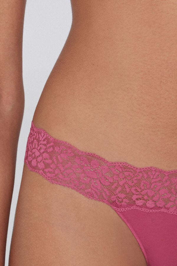 Tezenis Braguita Brasileña De Algodón Y Encaje Reciclado