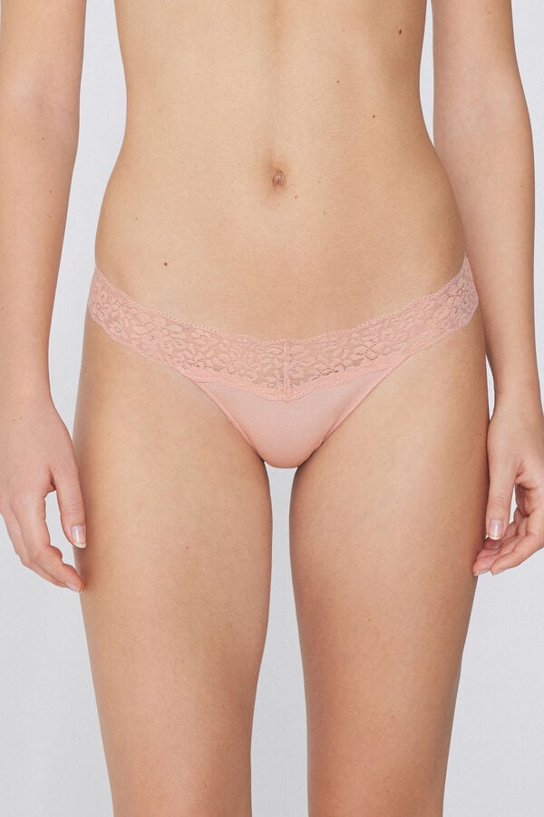 Tezenis Braguita Brasileña de Algodón y Encaje Reciclado