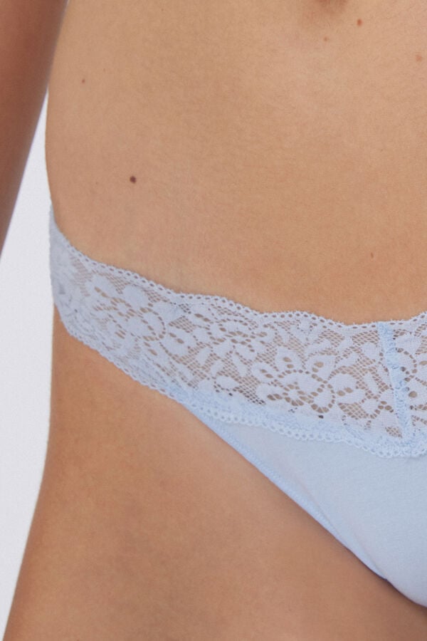 Tezenis Braguita Brasileña De Algodón Y Encaje Reciclado