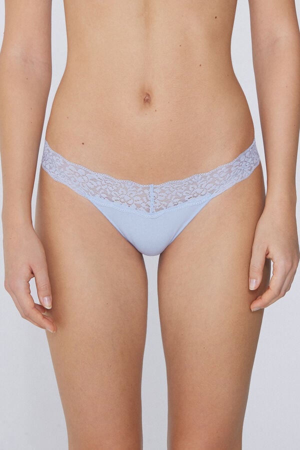 Tezenis Braguita Brasileña De Algodón Y Encaje Reciclado