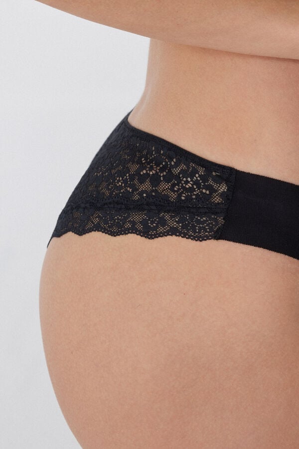 Tezenis Braguita Brasileña Sin Costuras Algodón Orgánico Encaje Reciclado