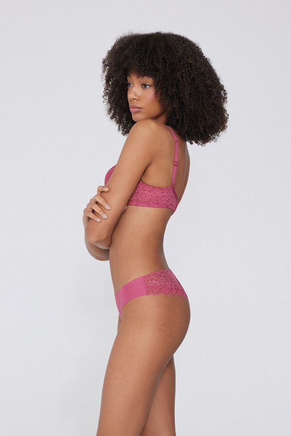 Tezenis Braguita Brasileña Sin Costuras Algodón Orgánico Encaje Reciclado