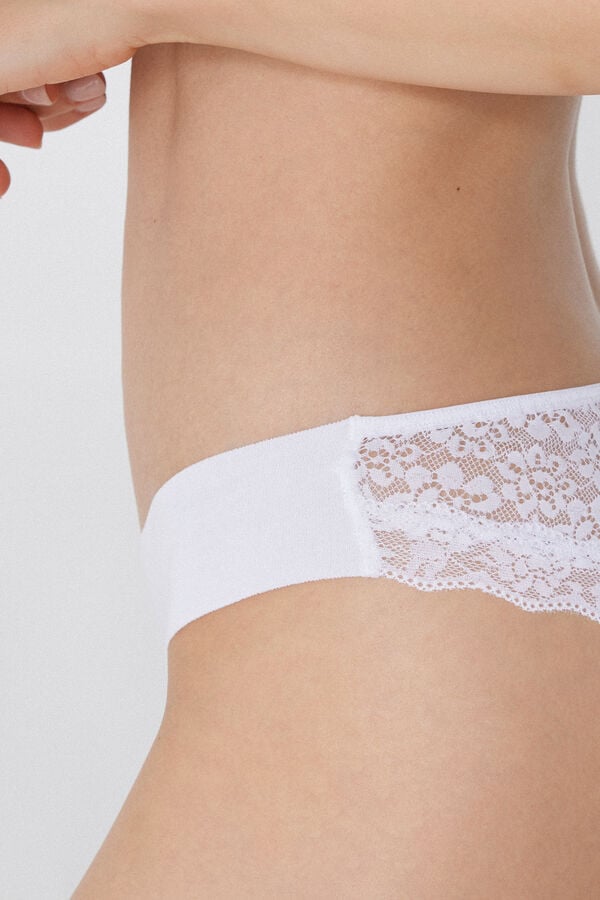 Tezenis Braguita Brasileña Sin Costuras Algodón Orgánico Encaje Reciclado