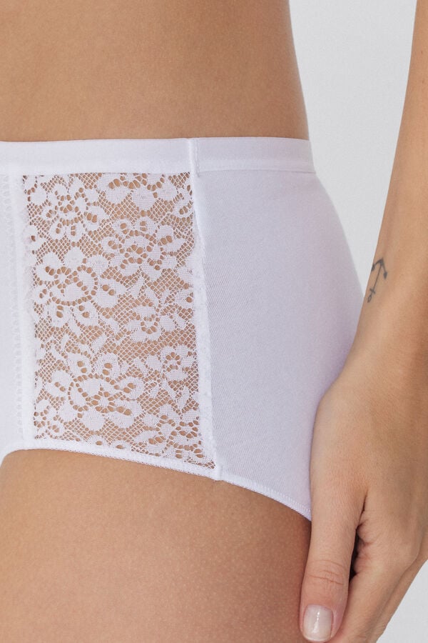 Tezenis Braguita Cintura Alta Algodón Encaje Reciclado