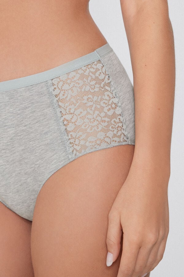 Tezenis Braguita Cintura Alta Algodón Encaje Reciclado