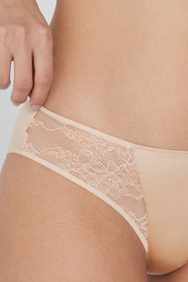 Tezenis Braguita Clásica Raso Y Encaje Divine Nudes
