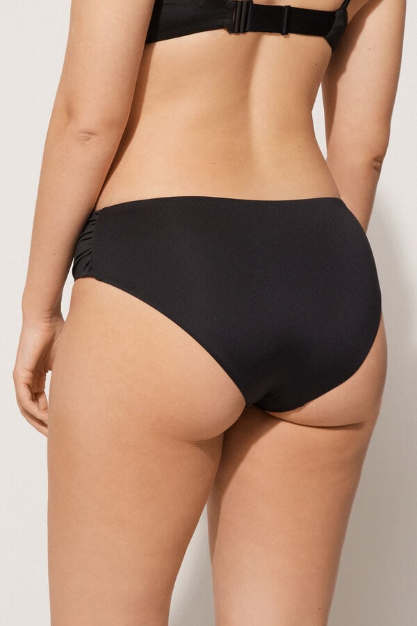 Tezenis Braguita De Bikini Reciclada De Talle Alto De Color Liso Con Frunce Lateral