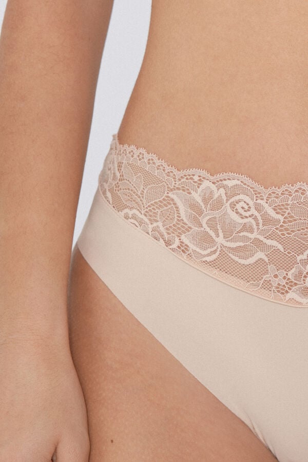 Tezenis Braguita De Microfibra Sin Costuras Con Encaje