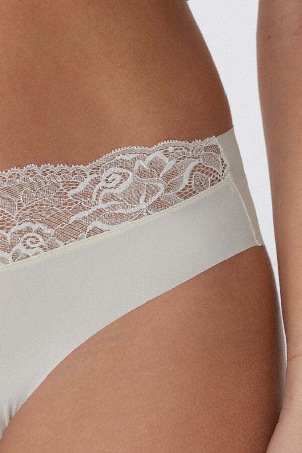 Tezenis Braguita De Microfibra Sin Costuras Con Encaje