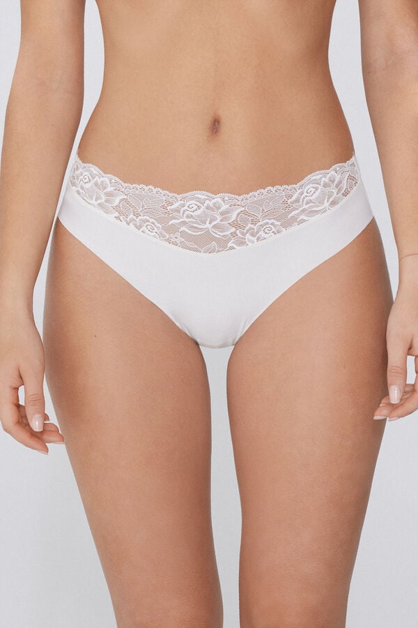 Tezenis Braguita De Microfibra Sin Costuras Con Encaje