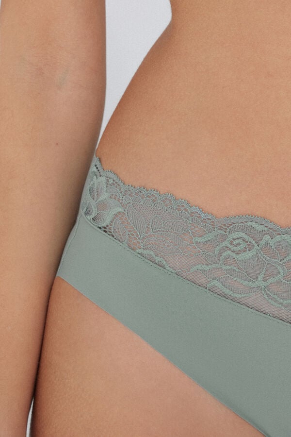 Tezenis Braguita De Microfibra Sin Costuras Con Encaje