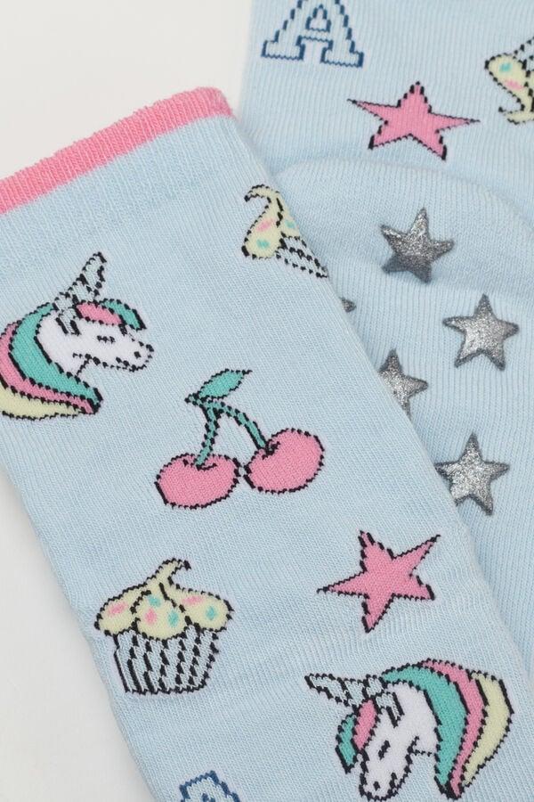 Tezenis Calcetines Antideslizantes Algodón Ligero Estampado Para Niña