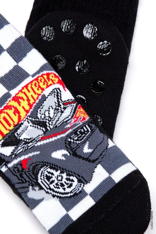 Tezenis Calcetines Antideslizantes Cortos Estampado Hot Wheels Para Niño