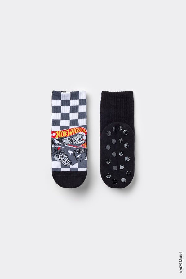 Tezenis Calcetines Antideslizantes Cortos Estampado Hot Wheels Para Niño