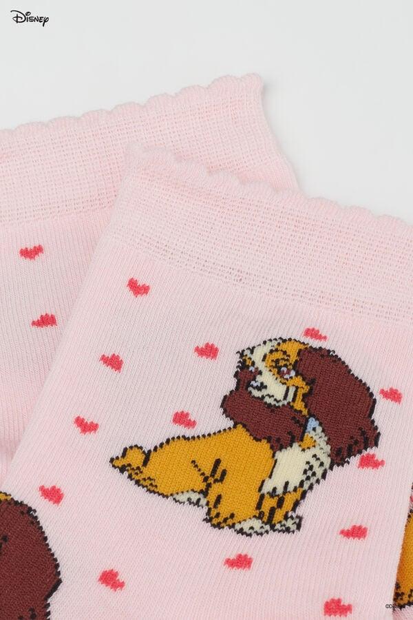 Tezenis Calcetines Cortos Con Estampado De Disney De La Dama Y El Vagabundo Para Mujer