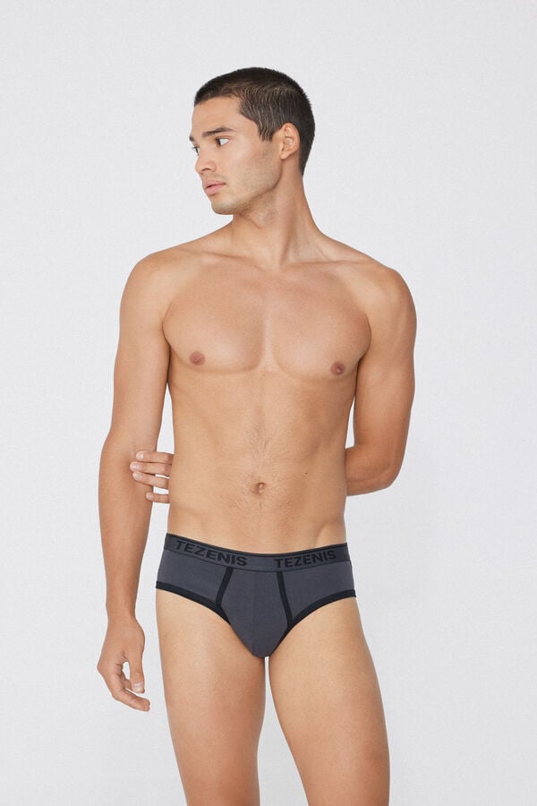 Tezenis Calzoncillos Algodón Orgánico Bordes Contraste Logo