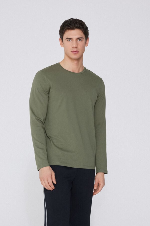 Tezenis Camiseta 100% Algodón Manga Larga Y Cuello Redondo Hombre