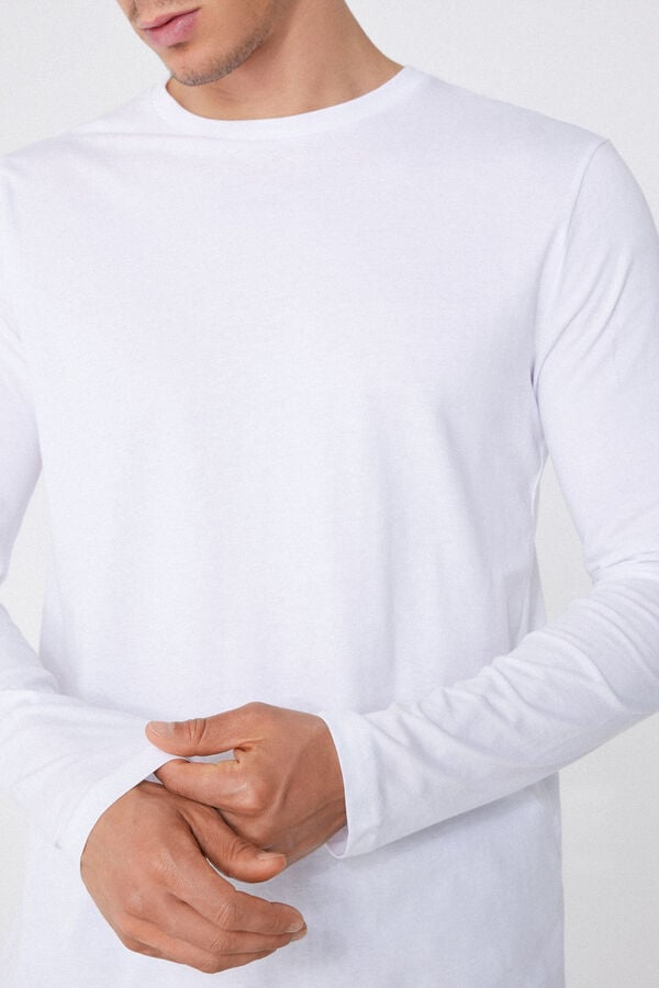 Tezenis Camiseta 100% Algodón Manga Larga Y Cuello Redondo Hombre