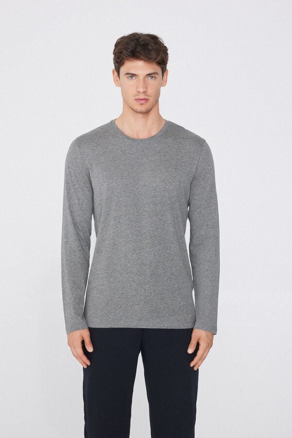 Tezenis Camiseta 100% algodón manga larga y cuello redondo hombre