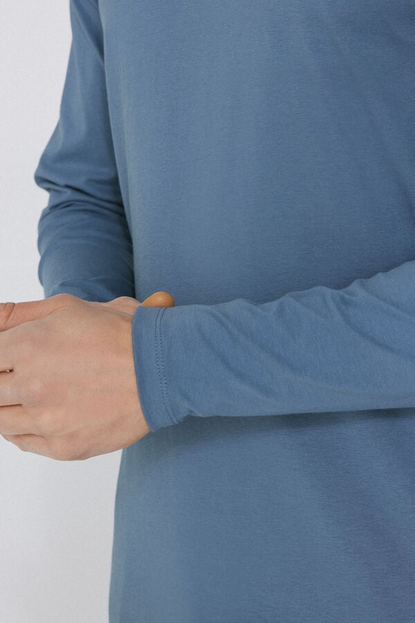 Tezenis Camiseta 100% Algodón Manga Larga Y Cuello Redondo Hombre