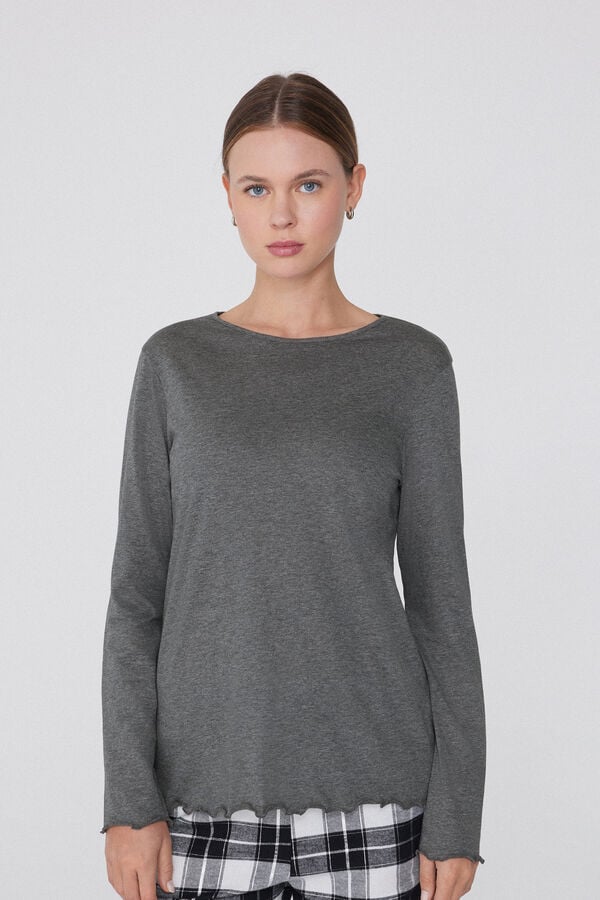 Tezenis Camiseta Algodón Manga Larga Punto de Muñeca