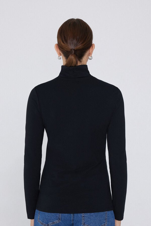 Tezenis Camiseta Con Cuello Alto De Algodón Y Modal Térmico