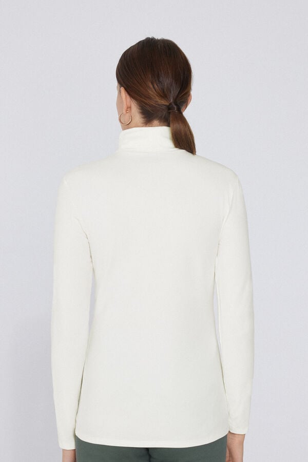 Tezenis Camiseta Con Cuello Alto De Algodón Y Modal Térmico