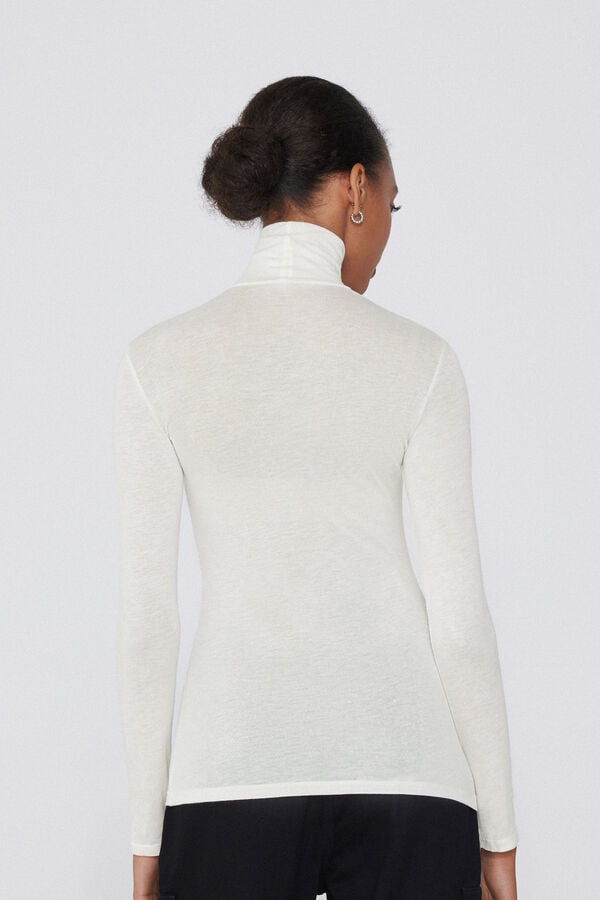 Tezenis Camiseta Con Cuello Alto De Viscosa Y Lana Merino