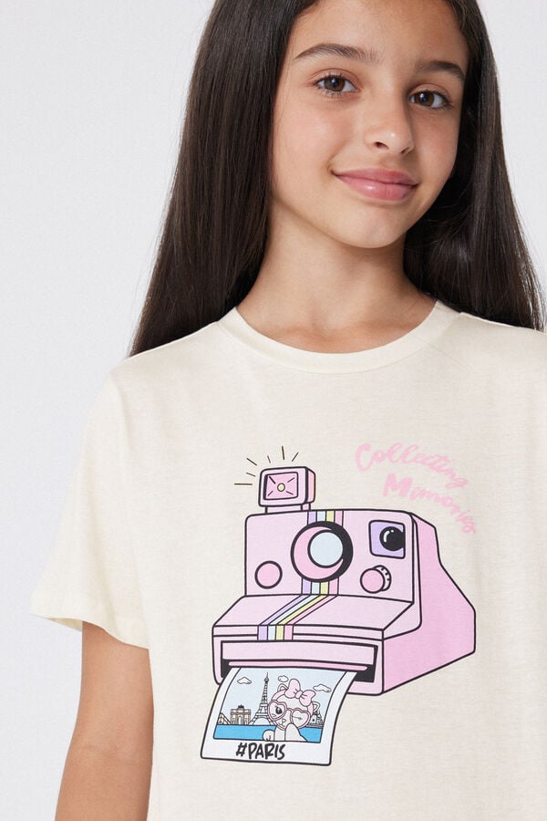 Tezenis Camiseta Con Cuello Redondo De Algodón Con Estampado