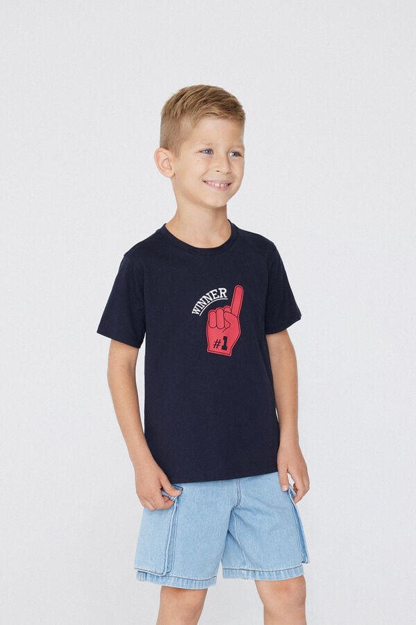 Tezenis Camiseta Con Cuello Redondo De Algodón Con Estampado