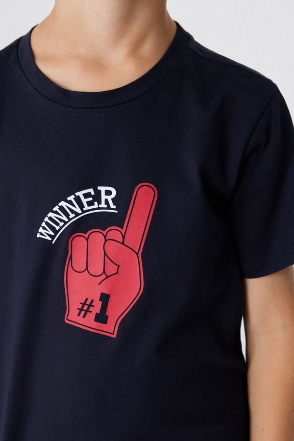 Tezenis Camiseta Con Cuello Redondo De Algodón Con Estampado