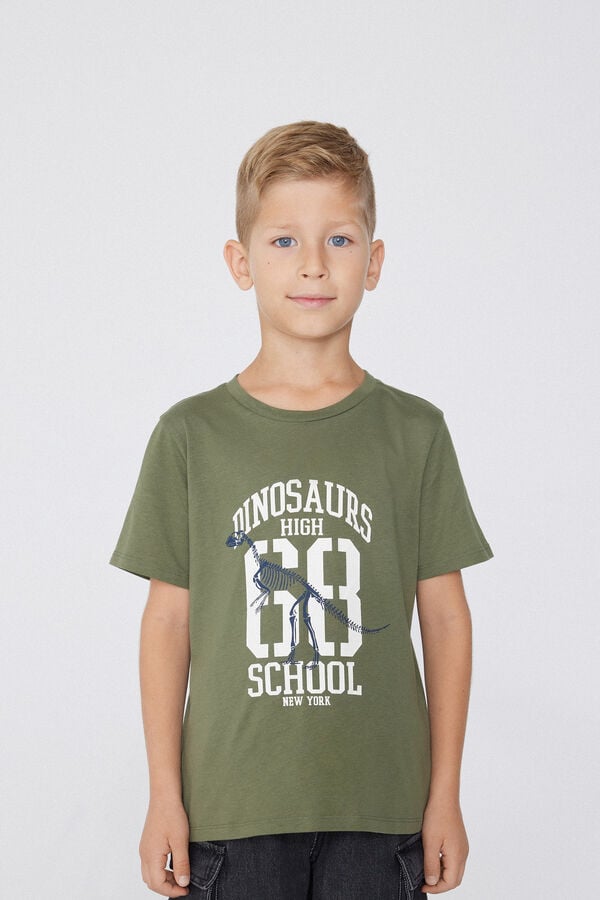 Tezenis Camiseta con Cuello Redondo de Algodón con Estampado