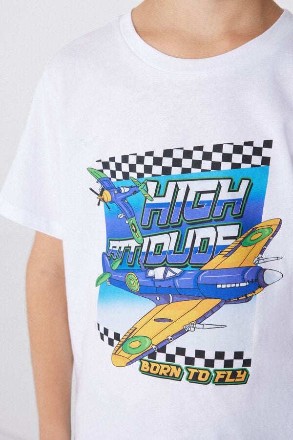 Tezenis Camiseta Con Cuello Redondo De Algodón Con Estampado