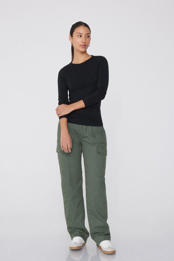 Tezenis Camiseta Con Cuello Redondo De Algodón Y Modal Térmico