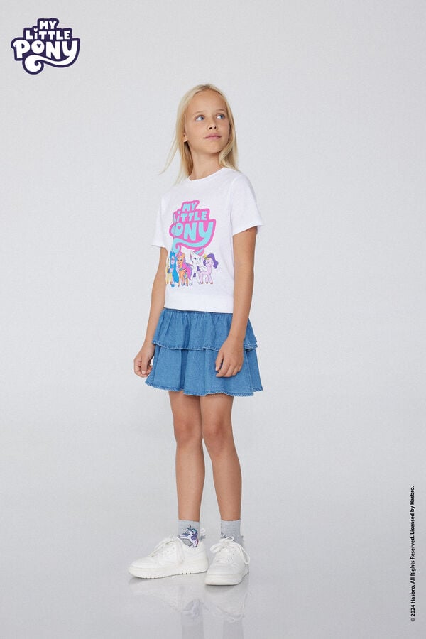 Tezenis Camiseta De Algodón Con Estampado De My Little Pony Con Glitter Para Niña