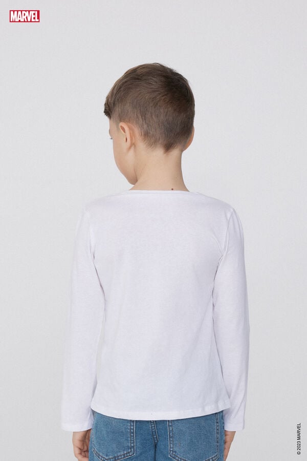 Tezenis Camiseta De Algodón De Manga Larga Con Estampado Avengers