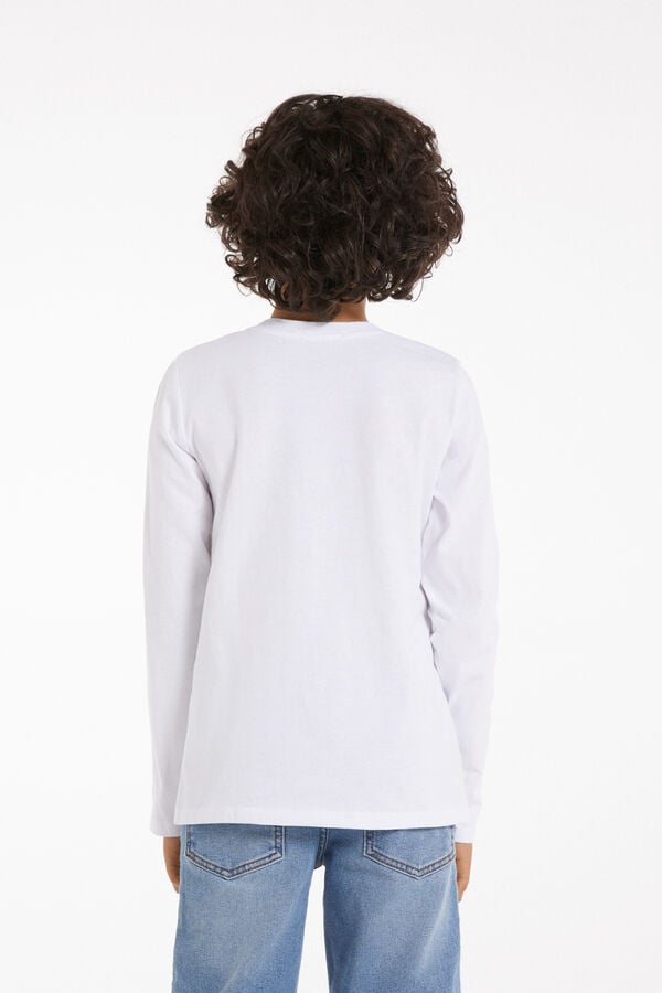 Tezenis Camiseta De Manga Larga Básica Unisex 100% Algodón Niños