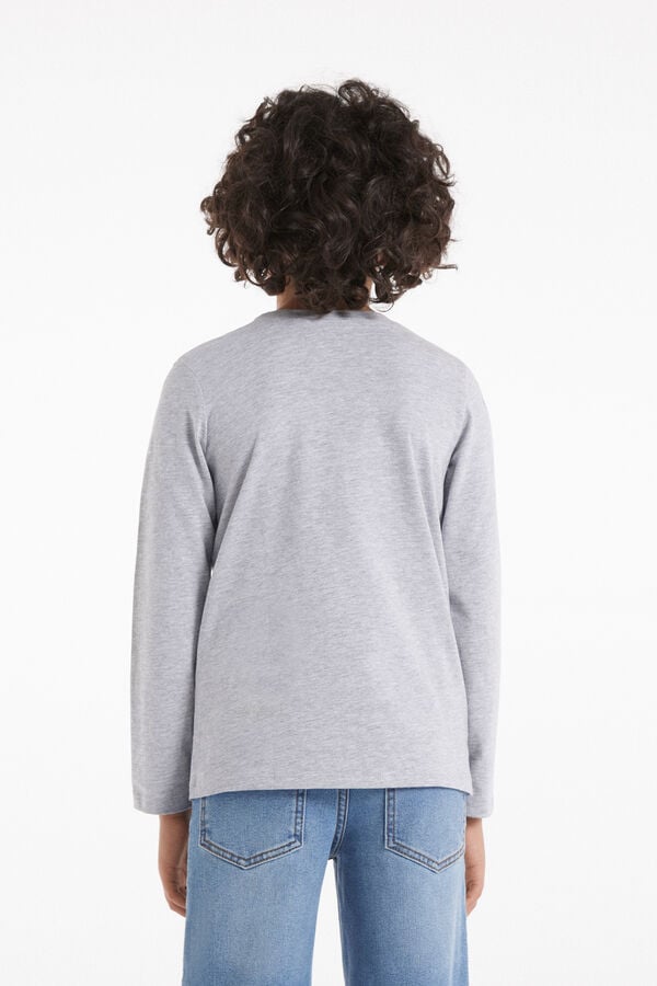 Tezenis Camiseta De Manga Larga Básica Unisex 100% Algodón Niños