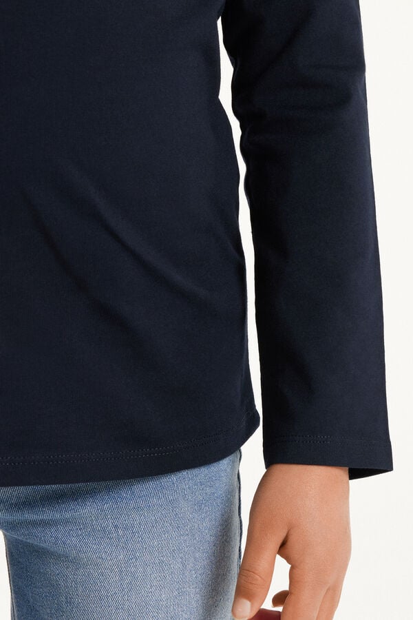 Tezenis Camiseta De Manga Larga Básica Unisex 100% Algodón Niños