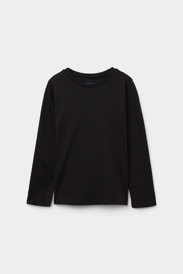 Tezenis Camiseta De Manga Larga Básica Unisex 100% Algodón Niños