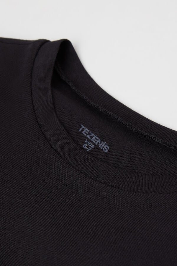 Tezenis Camiseta De Manga Larga Básica Unisex 100% Algodón Niños