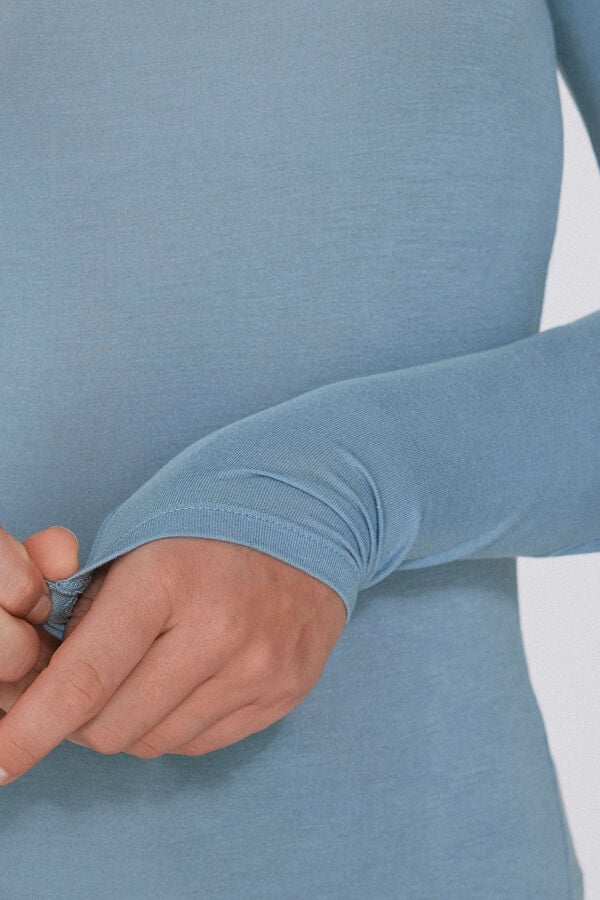 Tezenis Camiseta De Manga Larga Con Cuello Barco De Viscosa